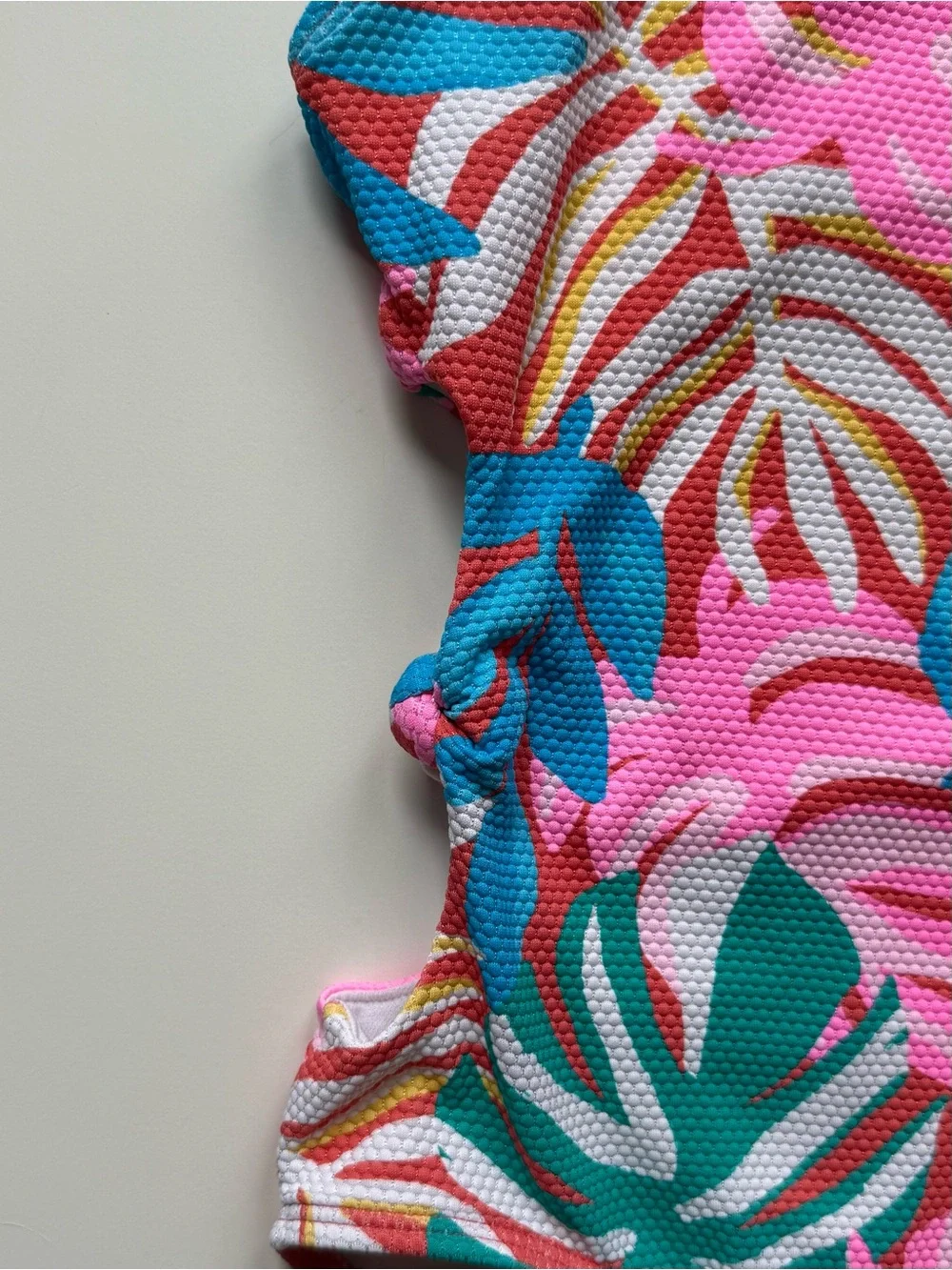Cat & Jack Girls Multicolor Tropical Leaf One-Piece Swimsuit - Size M (7/8)
